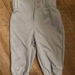 Kids Light Gray Athletic Baseball Pants
